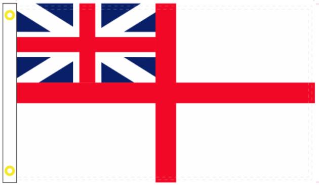 Great Britain White Ensign 1707 United Kingdom 1700s England Navy Jack 3'X5' Flag ROUGH TEX® 100D British Kings Colors