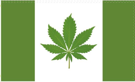 Green Party Cannabis 3'X5' Flag ROUGH TEX® 100D