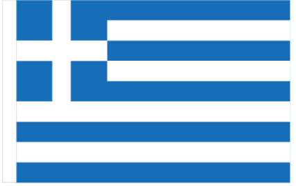 Greece 12"x18" Flag ROUGH TEX® 100D With Grommets