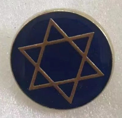 Israel Star of David Round Lapel Pin Israeli Jewish Pins United