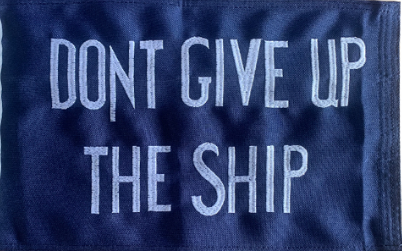 Commodore Perry 12"X18" Embroidered Double Sided Flag Rough Tex® 300D