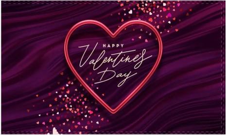 Happy Valentine's Day Purple Heart 3'X5' Flag ROUGH TEX® 100D