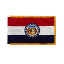 United States 56 Flags Set 3x5 Feet Cotton Gold Fringe Sleeve Premium Indoor Use One of Each American State & all Six U.S.A. Territories