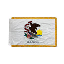 United States 56 Flags Set 3x5 Feet Cotton Gold Fringe Sleeve Premium Indoor Use One of Each American State & all Six U.S.A. Territories