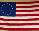Betsy Ross Vintage Tea Stained 3'x5' Embroidered Flag ROUGH TEX® Cotton