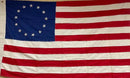 Limited Edition Betsy Ross All Natural Unbleached 100% Cotton Light Vintage Linen 3x5 Feet Early Colonial American Flags