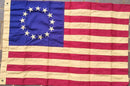 Betsy Ross American Heritage Flag | 2x3 Ft Cotton Sewn | Tea-Stained Vintage | Collector Edition