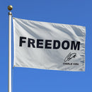 Freedom Charlie Kirk Signature Series 5x8 Feet White Flags In Stock