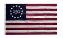 Betsy Ross 1776–2026 America 250th Anniversary 3x5 Embroidered Flags | Bulk Drop Ship Deal | 85 Flags Direct