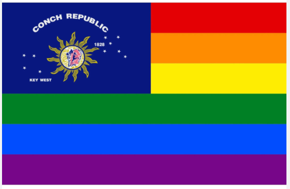 Conch Republic Rainbow Pride 2'x3' Flag ROUGH TEX® 100D