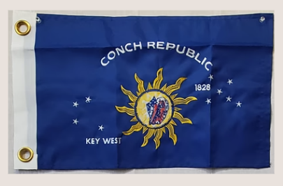 Conch Republic Key West 12"X18" Embroidered Double Sided Flag Rough Tex® 300D