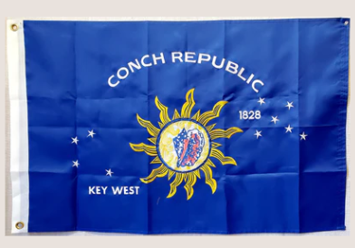 Conch Republic Key West 2'x3'  Double Sided Flag Rough Tex® 68D