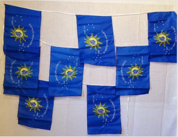 Conch Republic Key West 12"x18" 8 Flag Bunting