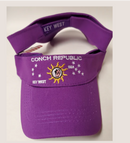 Conch Republic Key West Purple Embroidered Visor