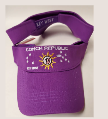 Conch Republic Key West Purple Embroidered Visor