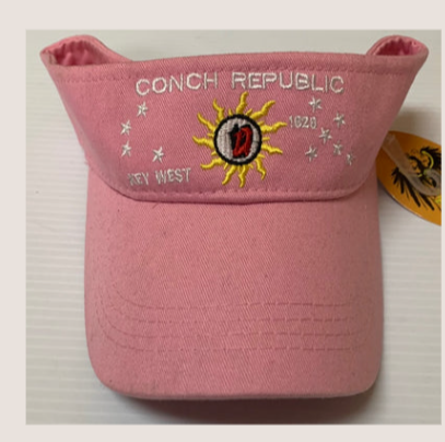 Conch Republic Key West Pink Embroidered Visor