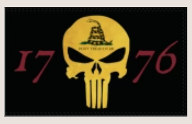 Punisher Gadsden 1776 2'x3' Flag ROUGH TEX® 100D