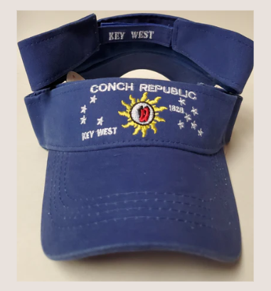 Conch Republic Key West Navy Blue Embroidered Visor