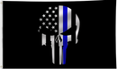 Police Punisher Black 4'x6' Flag Rough Tex® 100D