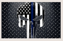 Police Punisher Diamond Background 3'X5' Flag ROUGH TEX® 100D