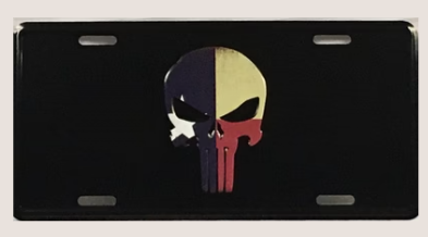 Punisher Texas Embossed License Plate