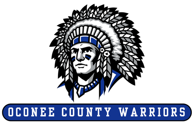 Oconee County Warriors 2x4 Feet Double Sided 12 Pack