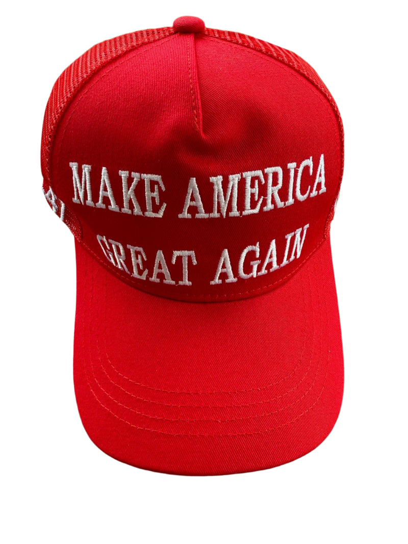 Make America Great Again Trump Red American Flag USA 45 47 Embroidered Caps Mesh Back Trucker MAGA Style Hot Sales