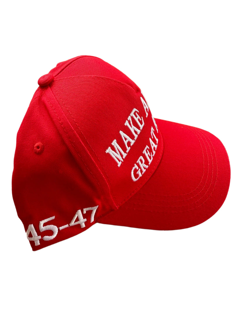 Make America Great Again Trump Red USA Flag 45 47 Embroidered Caps MAGA Nation Hats