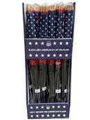 USA American Black Label 12"x18" Stick Flags ROUGH TEX® 30" Exclusive Black Wooden Stick