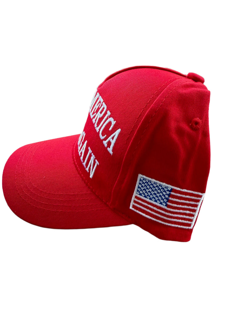Make America Great Again Trump Red USA Flag 45 47 Embroidered Caps MAGA Nation Hats