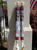 Two Pack All American USA Flagpole Kits 2.5x4 Feet U.S. Printed Cotton Sleeved Flag Made In U.S.A.