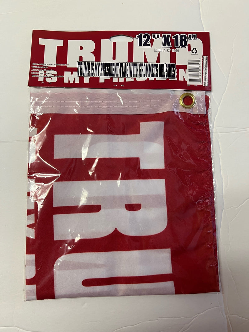 Assortment of Trump 2024 12"x18" Double Sided Flags Mix of 12 MAGA Nation Flags