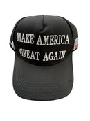 Make America Great Again Trump BLACK & WHITE American Flag USA 45 47 Embroidered Caps