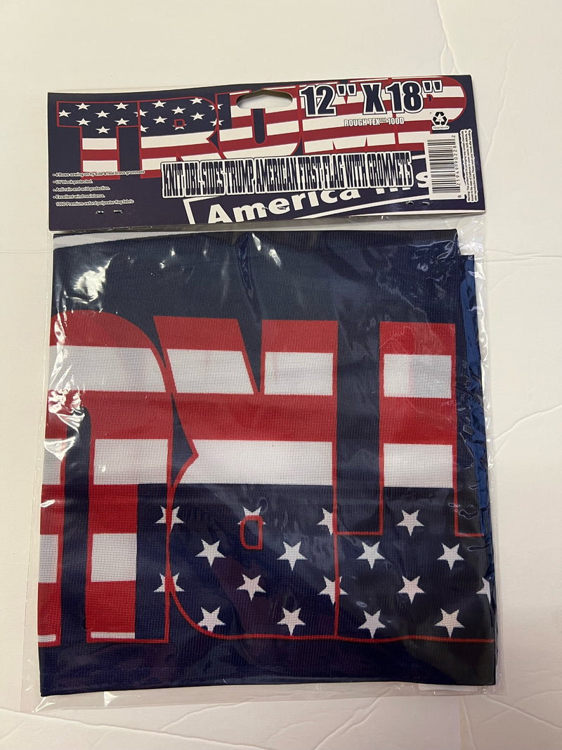 Assortment of Trump 2024 12"x18" Double Sided Flags Mix of 12 MAGA Nation Flags