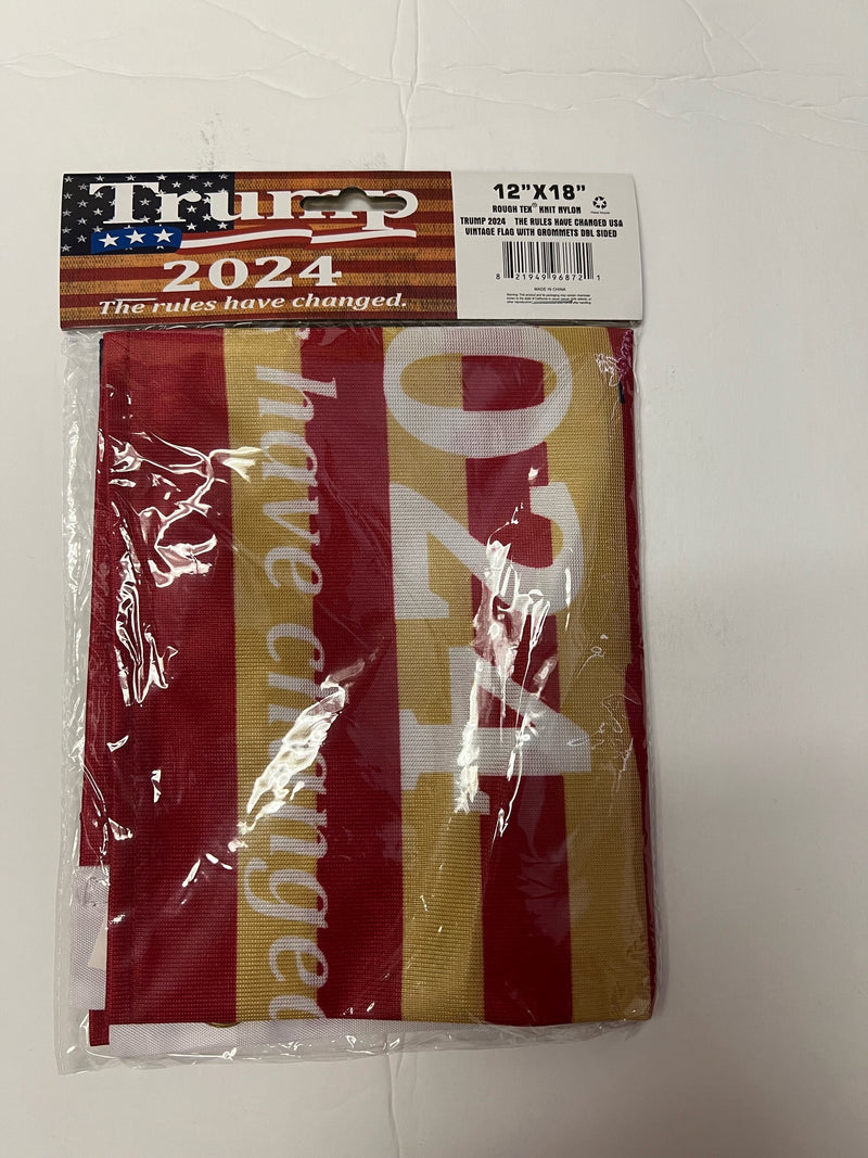 Assortment of Trump 2024 12"x18" Double Sided Flags Mix of 12 MAGA Nation Flags