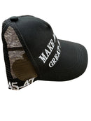Make America Great Again Trump Black & White American Flag USA 45 47 Embroidered Caps Mesh Back