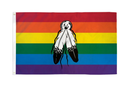 Two Spirit Rainbow Native Pride 3'x5' Nylon Flags ROUGH TEX® 68D