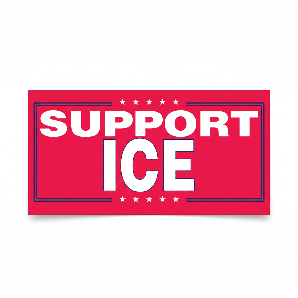 Support ICE Bumper Sticker Made in USA | Bold Patriotic Vinyl Decal
