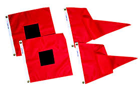 Storm Warning Offical Set 18x18 & 18x36 Inches Hurricane Gale Force Winds 300D 100% Rough Tex Nylon Flags Pennants (Small Set)