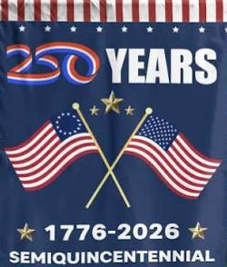 America 250 Years USA Garden Flags 12x18 Inches 1776 2026