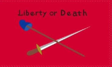 White Plains Liberty or Death 1777 Colonial American 12x18 Inch Early USA Stick 30" Wooden Staffs Cemetery American 250th Anniversary Flags