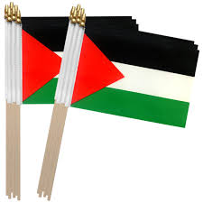 Palestine 12"x18" Stick Flags Palestinian ROUGH TEX® 100D 30" Wooden Staff