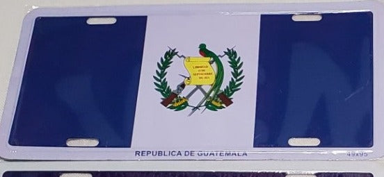 Guatemala Flag Embossed License Plate Aluminum Guatemalan Car Tag