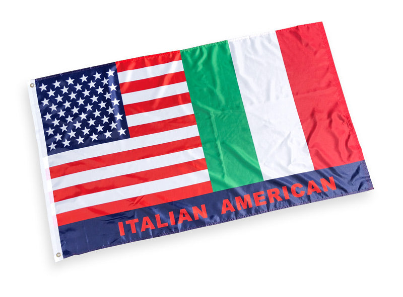 Italian American 3'x5' Flag ROUGH TEX® 68D Nylon Italy USA