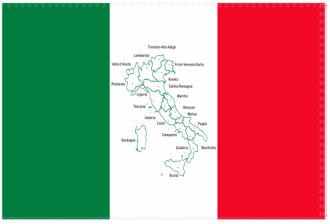 Italy Map 3'X5' Flag ROUGH TEX® 100D