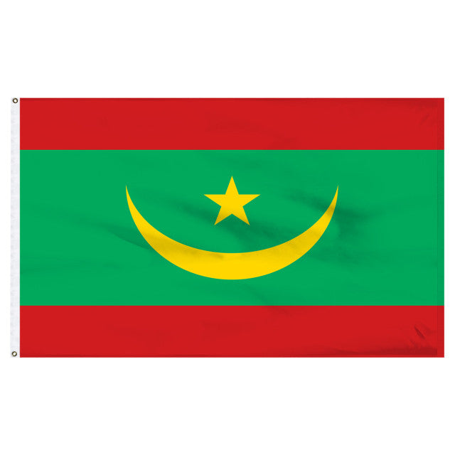 144 Count Case of Mauritania 3'x5' Flag ROUGH TEX® POLYESTER