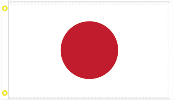 Japan 3'X5' Flag ROUGH TEX® 150D