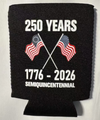 250 Years USA Betsy Ross Jacket Can Holder Drink Koozie