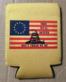 Betsy Ross Gadsden Jacket Can Holder Drink Koozie