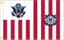 United States Coast Guard Ensign 1799 12"x18" 100D ROUGH TEX® Double Sided Flag with Grommets
